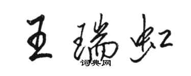 駱恆光王瑞虹行書個性簽名怎么寫