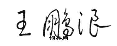 駱恆光王鵬浪草書個性簽名怎么寫
