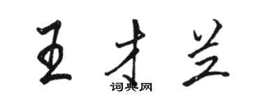 駱恆光王才蘭行書個性簽名怎么寫