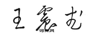 駱恆光王震武草書個性簽名怎么寫