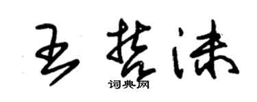 朱錫榮王哲沫草書個性簽名怎么寫