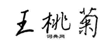 王正良王桃菊行書個性簽名怎么寫