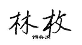 王正良林枚行書個性簽名怎么寫