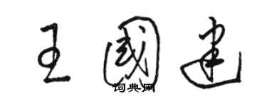 駱恆光王國建草書個性簽名怎么寫