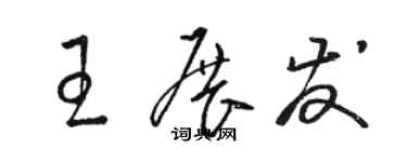 駱恆光王展發草書個性簽名怎么寫