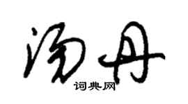 朱錫榮湯丹草書個性簽名怎么寫