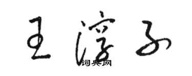 駱恆光王淳子草書個性簽名怎么寫