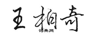 駱恆光王柏奇行書個性簽名怎么寫