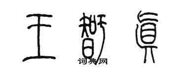 陳墨王智真篆書個性簽名怎么寫