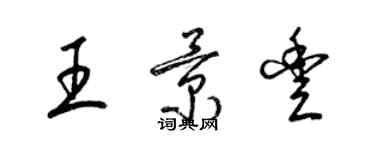 梁錦英王景豐草書個性簽名怎么寫