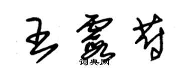 朱錫榮王霞蔚草書個性簽名怎么寫