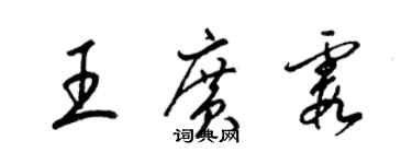 梁錦英王廣霞草書個性簽名怎么寫