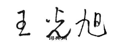 駱恆光王光旭草書個性簽名怎么寫