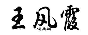 胡問遂王風霞行書個性簽名怎么寫
