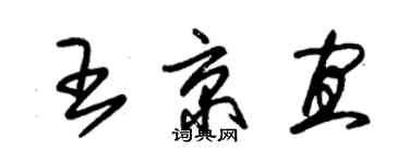 朱錫榮王京宜草書個性簽名怎么寫