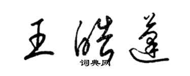 梁錦英王皓蓬草書個性簽名怎么寫