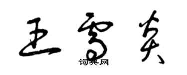 曾慶福王雪炎草書個性簽名怎么寫