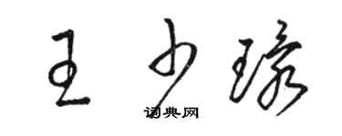 駱恆光王少環草書個性簽名怎么寫