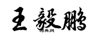 胡問遂王毅鵬行書個性簽名怎么寫