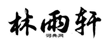 胡問遂林雨軒行書個性簽名怎么寫