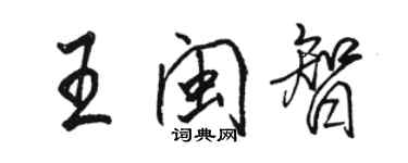 駱恆光王閩智行書個性簽名怎么寫