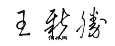 駱恆光王新勝草書個性簽名怎么寫