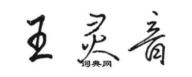 駱恆光王靈音行書個性簽名怎么寫