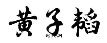 胡問遂黃子韜行書個性簽名怎么寫