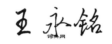 駱恆光王永銘行書個性簽名怎么寫