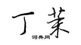 王正良丁茉行書個性簽名怎么寫