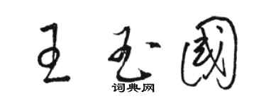 駱恆光王玉國草書個性簽名怎么寫