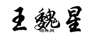 胡問遂王魏星行書個性簽名怎么寫