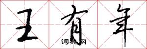 王有年怎么寫好看