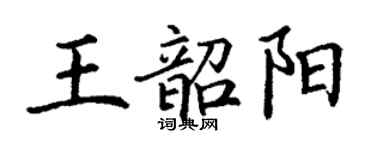 丁謙王韶陽楷書個性簽名怎么寫