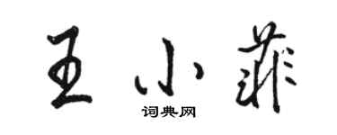 駱恆光王小菲行書個性簽名怎么寫