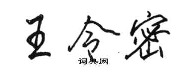 駱恆光王令密行書個性簽名怎么寫