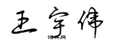 曾慶福王宇偉草書個性簽名怎么寫