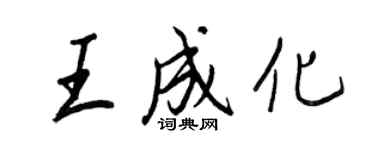 王正良王成化行書個性簽名怎么寫