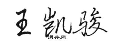 駱恆光王凱駿行書個性簽名怎么寫