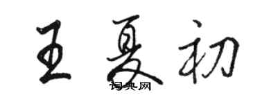 駱恆光王夏初行書個性簽名怎么寫