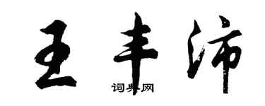 胡問遂王豐沛行書個性簽名怎么寫