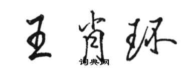 駱恆光王肖環行書個性簽名怎么寫