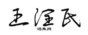 曾慶福王潤民草書個性簽名怎么寫
