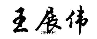胡問遂王展偉行書個性簽名怎么寫