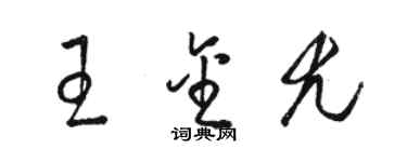 駱恆光王金尤草書個性簽名怎么寫