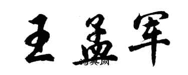 胡問遂王孟軍行書個性簽名怎么寫