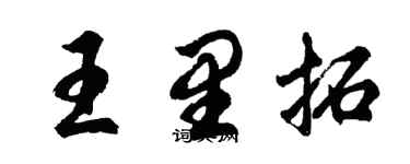 胡問遂王里拓行書個性簽名怎么寫