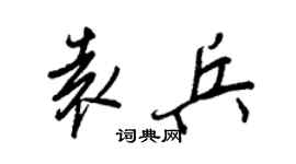 王正良袁兵行書個性簽名怎么寫