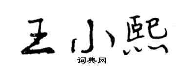 曾慶福王小熙行書個性簽名怎么寫