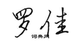 駱恆光羅佳行書個性簽名怎么寫